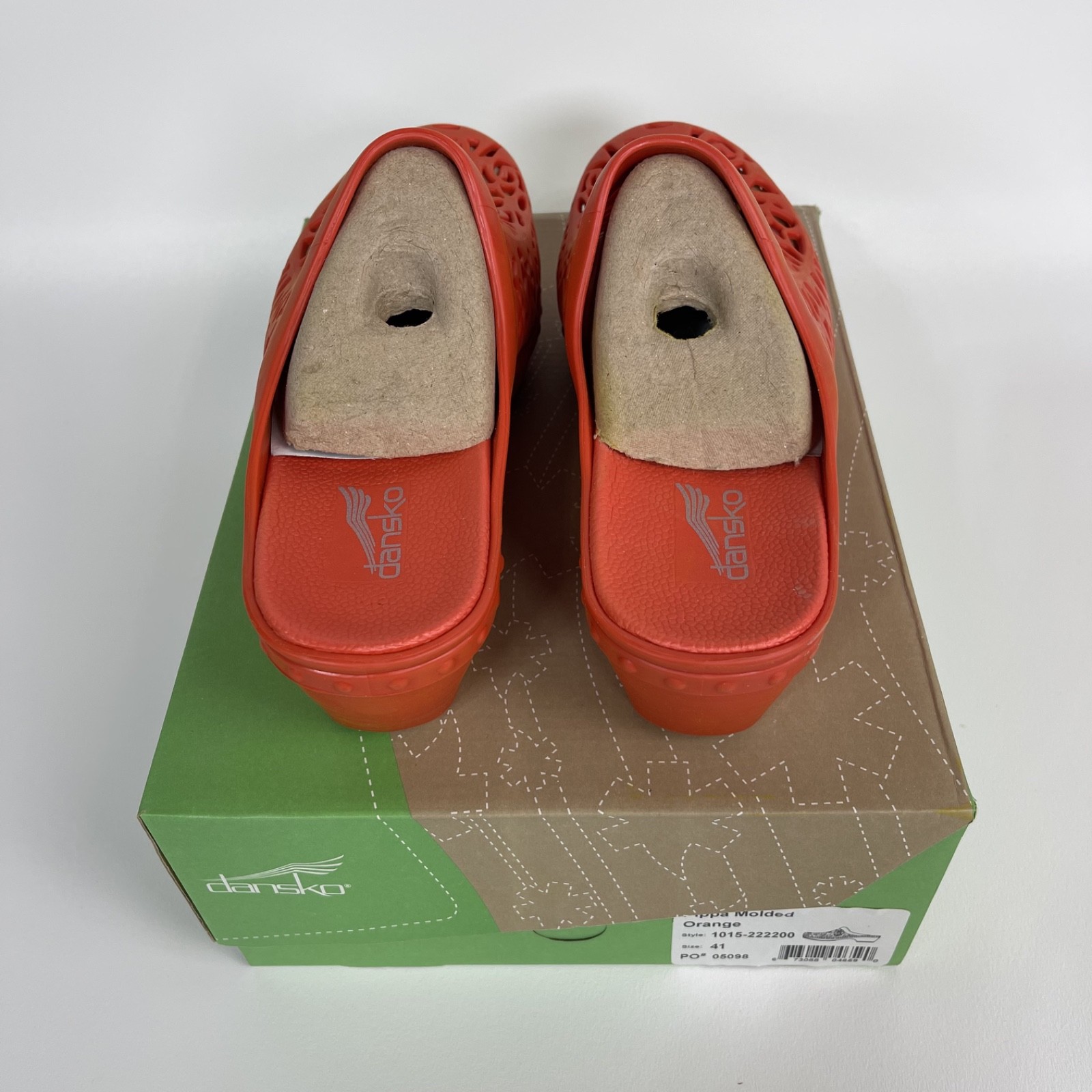 Dansko Pippa Molded Clog Shoe Open Back Thermoplastic Orange EU 41 (US 10.5-11)
