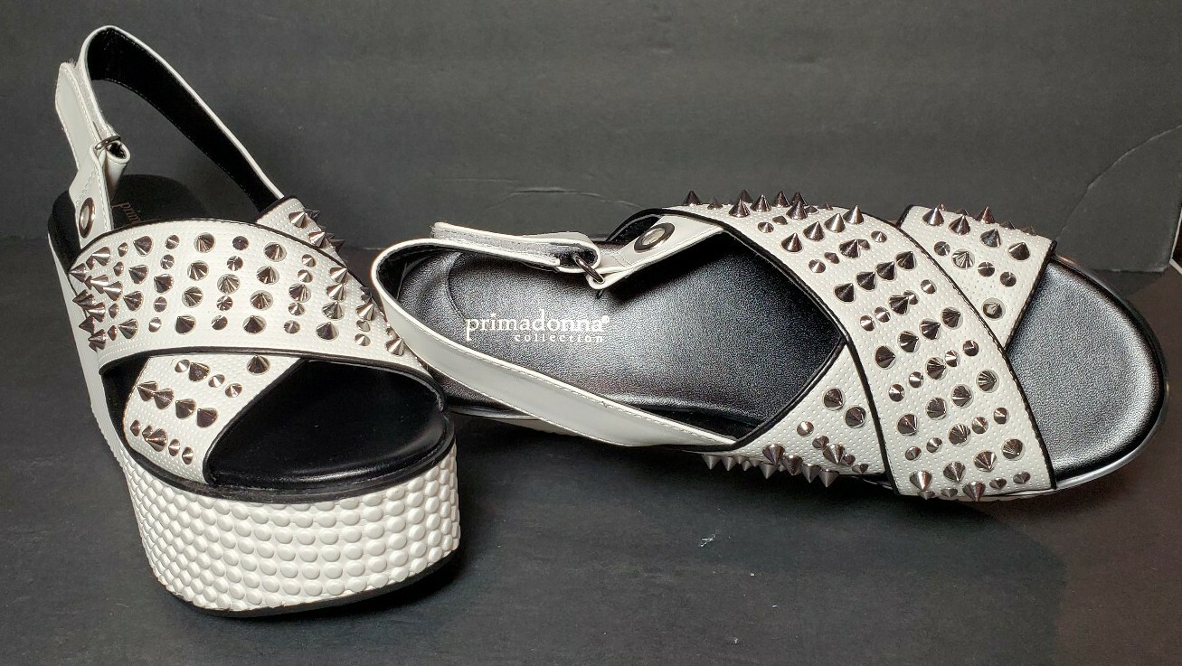 PRIMADONNA COLLECTION PLATFORM SANDALS METAL DESIGN EURO SIZE 36 PD0584 00211