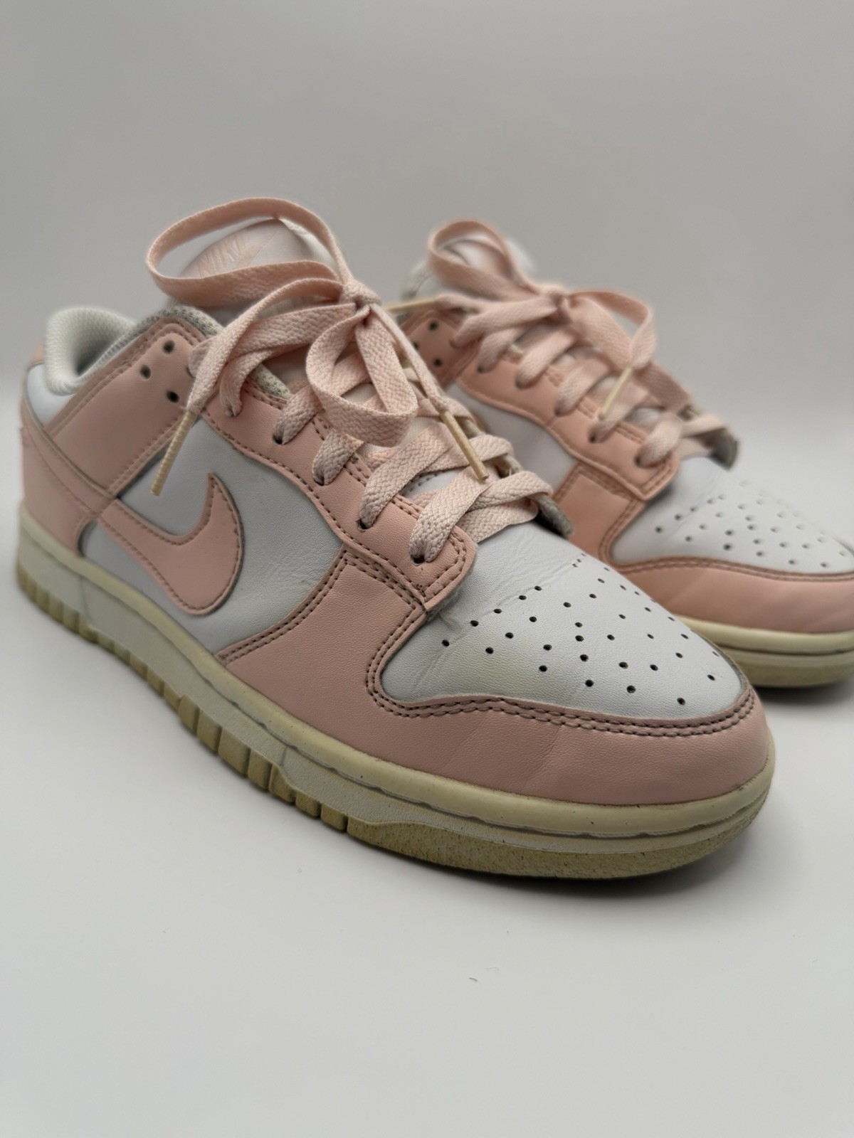 Nike Dunk Low Next Nature Pale Coral Pink White Women’s Size 6.5