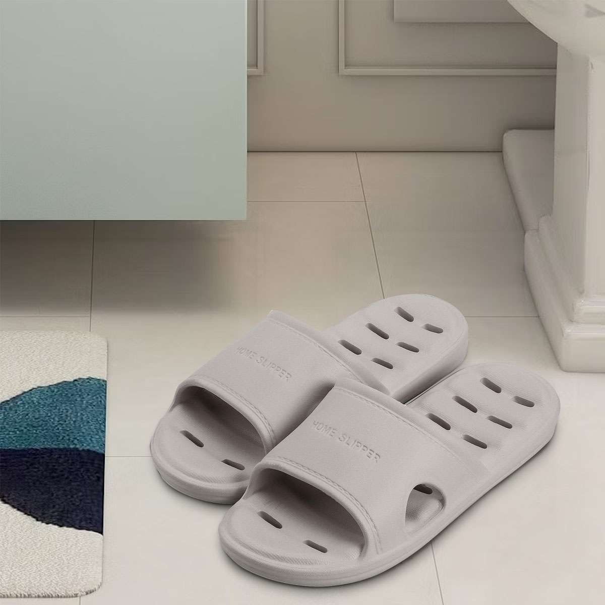 Non-slip Shower Slippers Quick Drying Drainage Hole Open Toe Bathroom Slides