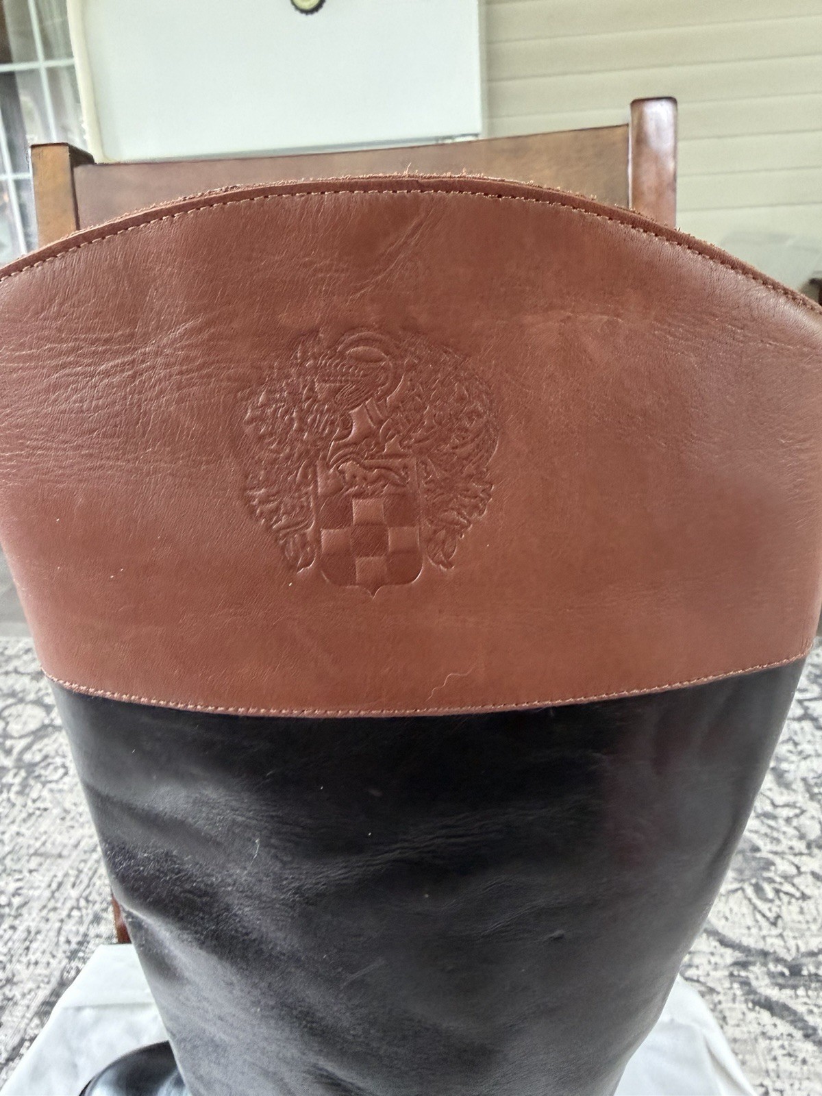 Vince Camuto Amanyir Women’s Knee High Riding Boot Leather Black/Brown US 9M