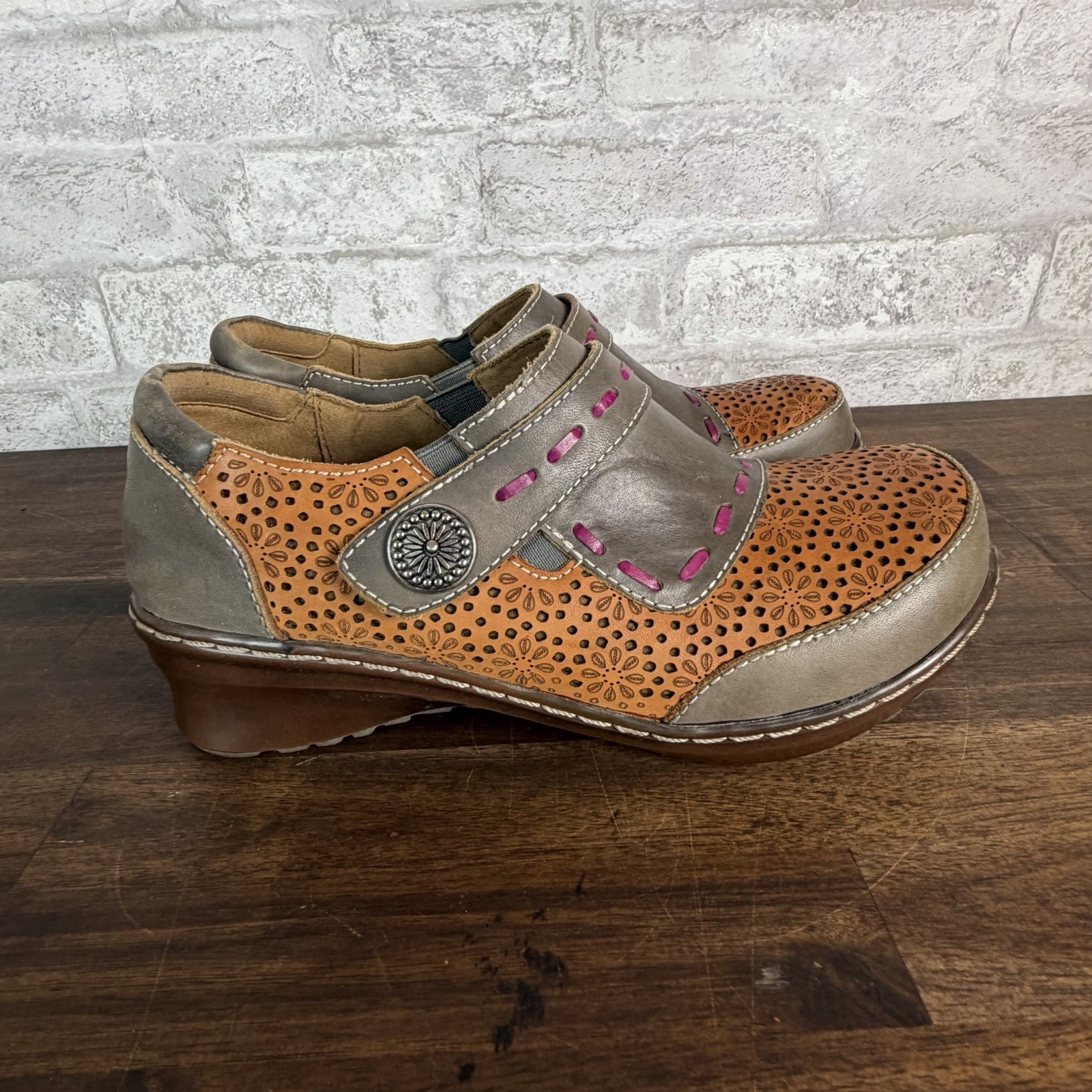 L’ Artiste by Spring Step Sherbet Slip on Clog Shoes EUR 37 Women’s 6.5 7 5073