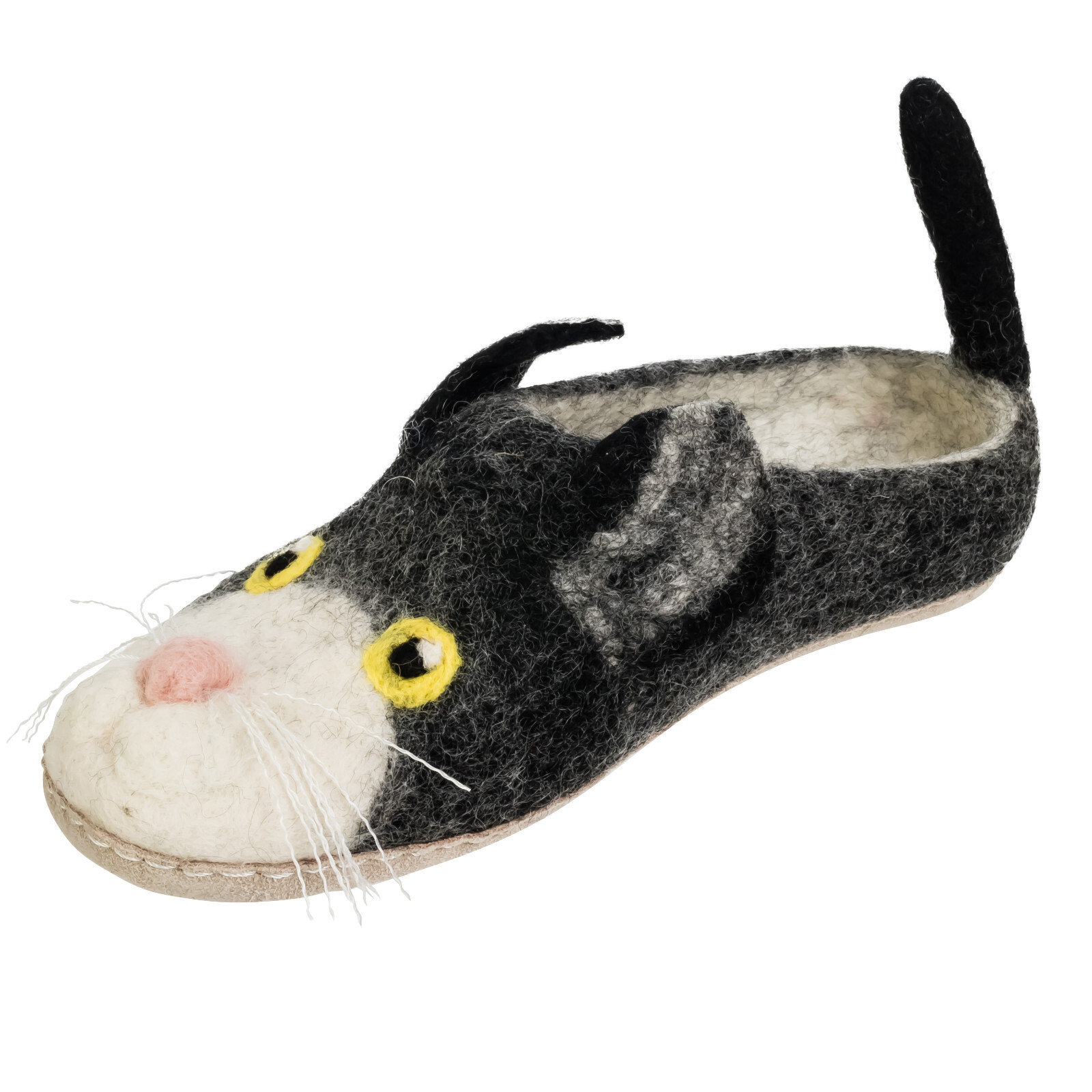 Eco Friendly Natural Sheep Wool Felted Handmade Shoes Footwear Slippers