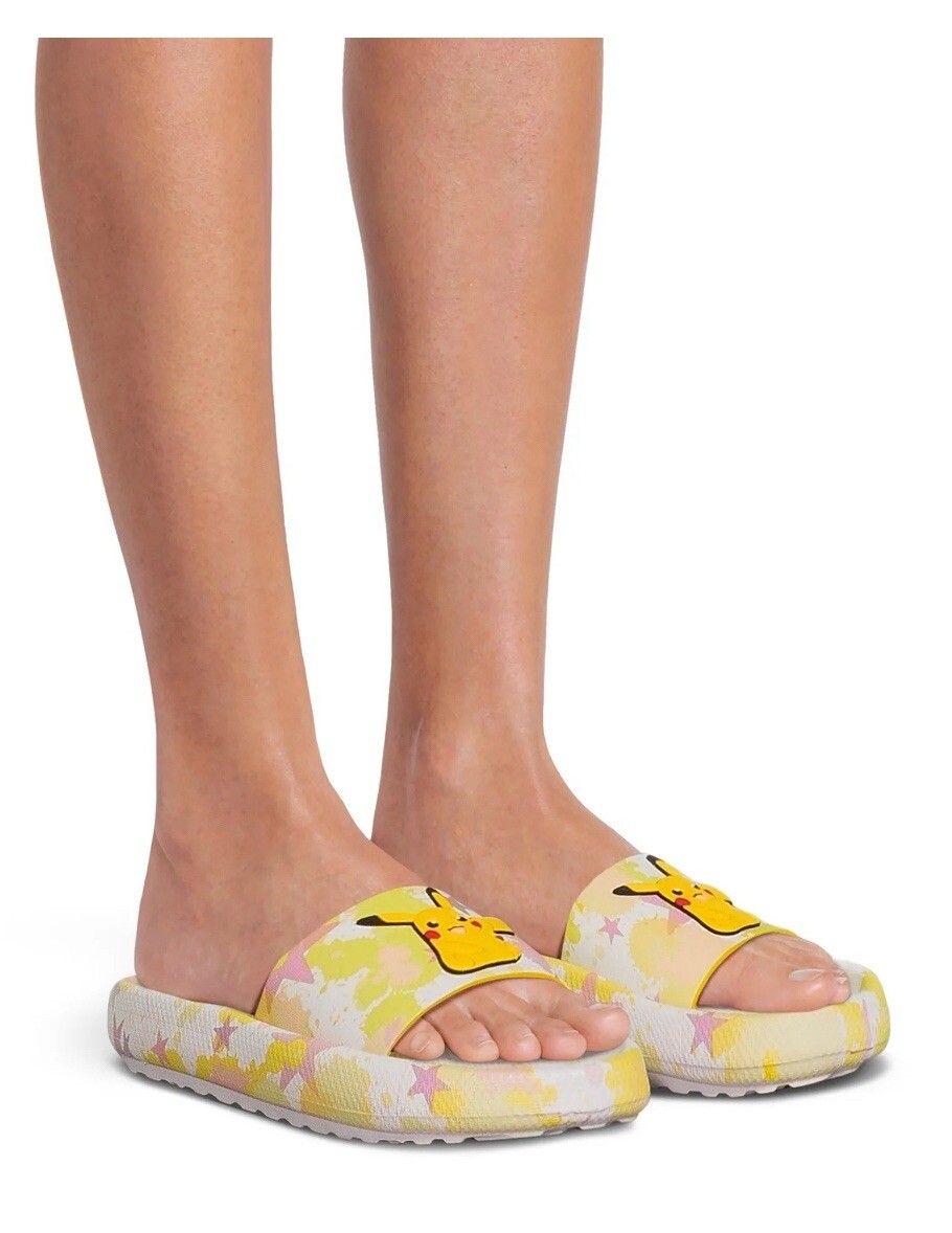 GROUND UP Women’s Size 9 Pokémon Pikachu Cartoon Comfort Pillow Slide Slippers