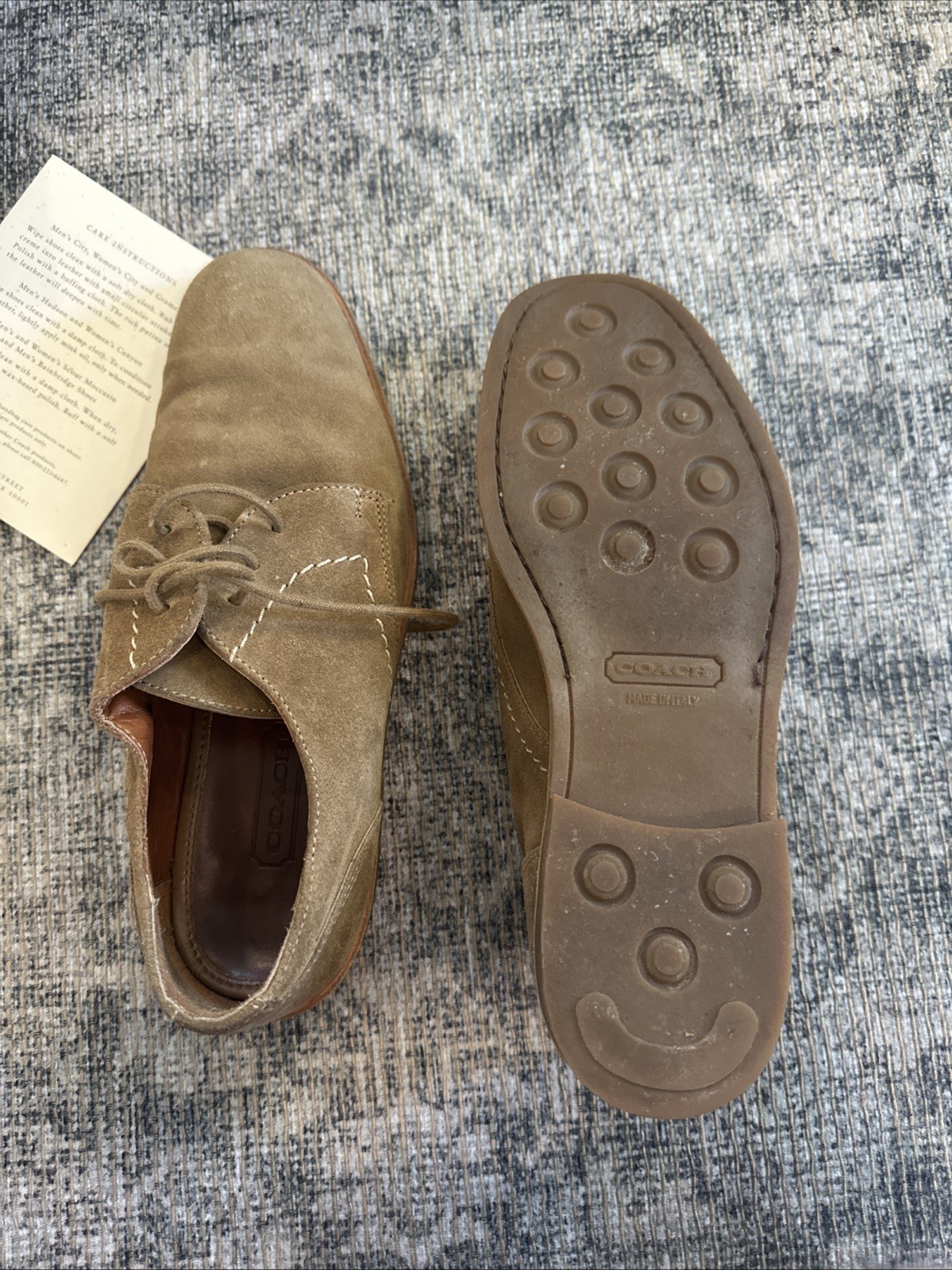 Coach Canyon Suede Blucher Shoes Sz 8 M FSJ205