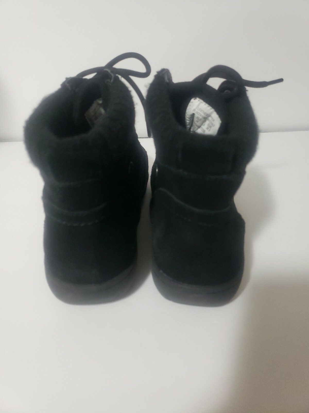 WOMENS Right SZ 7W Left SZ 8W BLACK SUEDE LEATHER COBBIE CUDDLERS ANKLE BOOTS