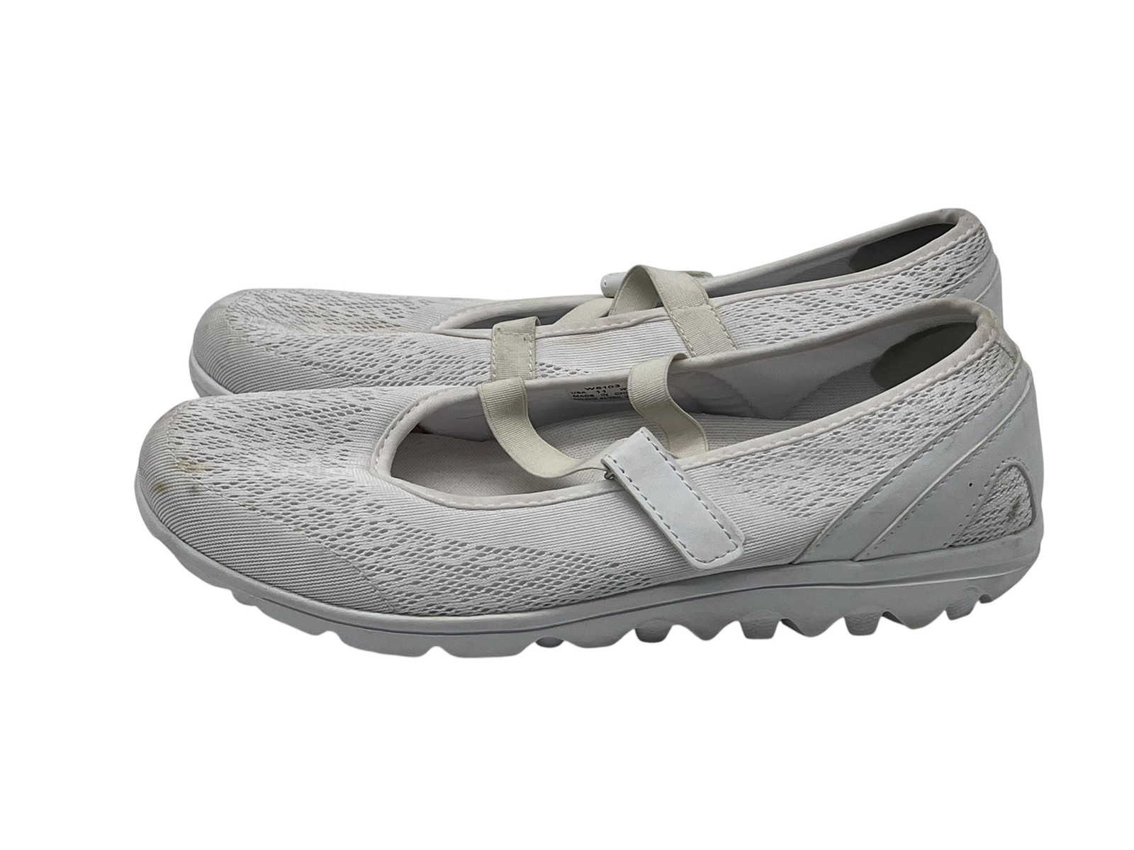 Propet TravelActiv Mary Jane Women’s 11 W White Mesh Walking Shoes W5103