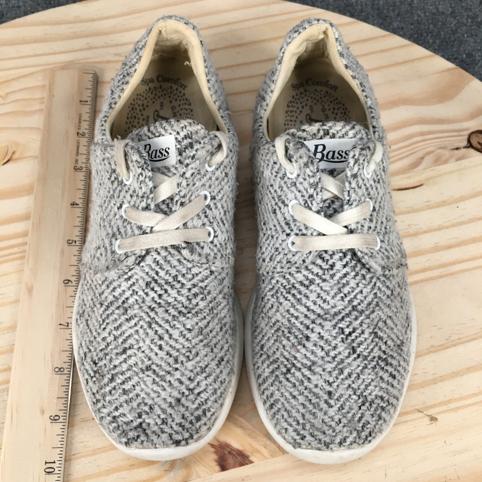 TOMS Del Rey Shoes Womens 6 M Sneakers Lace Up Round Toe 71-22600 White Gray