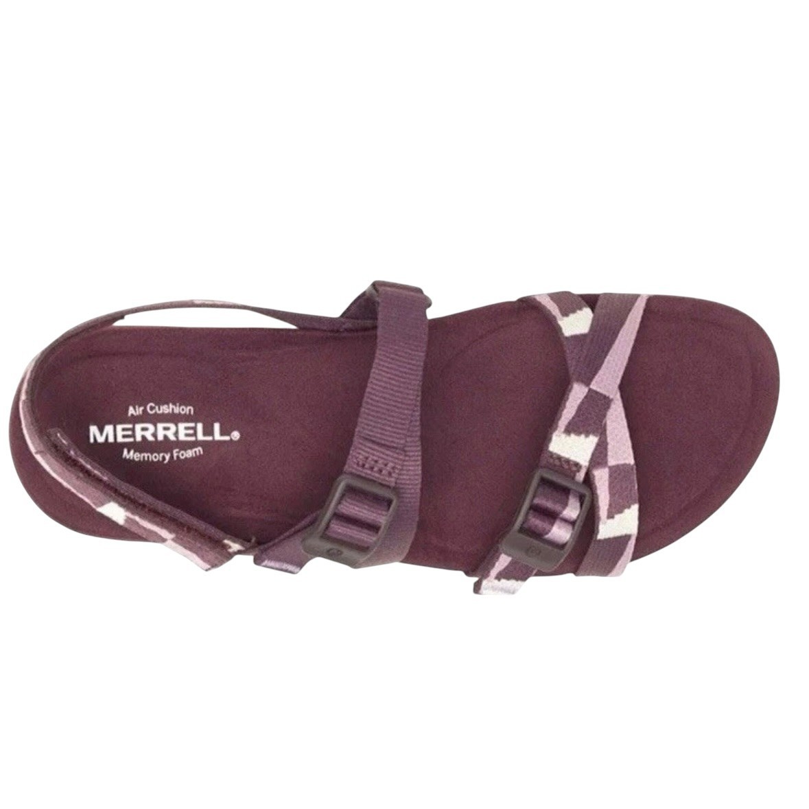 Merrell Womens Size 11 District 3 Burgundy Backstrap Web Sandals Shoes