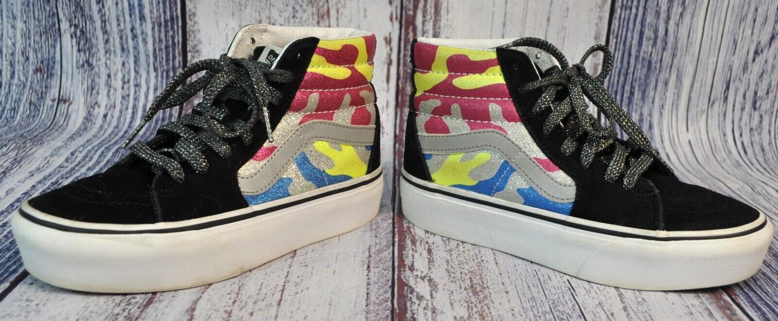 Vans Shoes Women’s 5 Men’s 3.5 SK8-Hi Tapered Stackform Multicolor Glitter