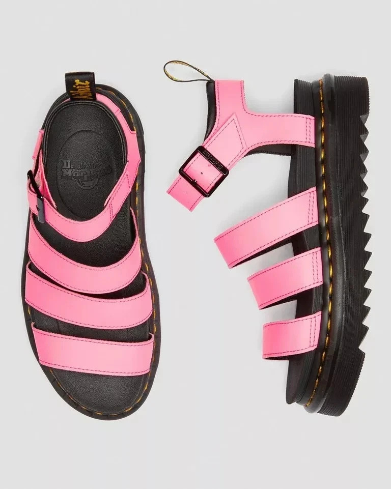 NEW Dr Martens Blaire Vegan Leather Open Toe Fisherman Sandals Women’s Sz 6 PINK