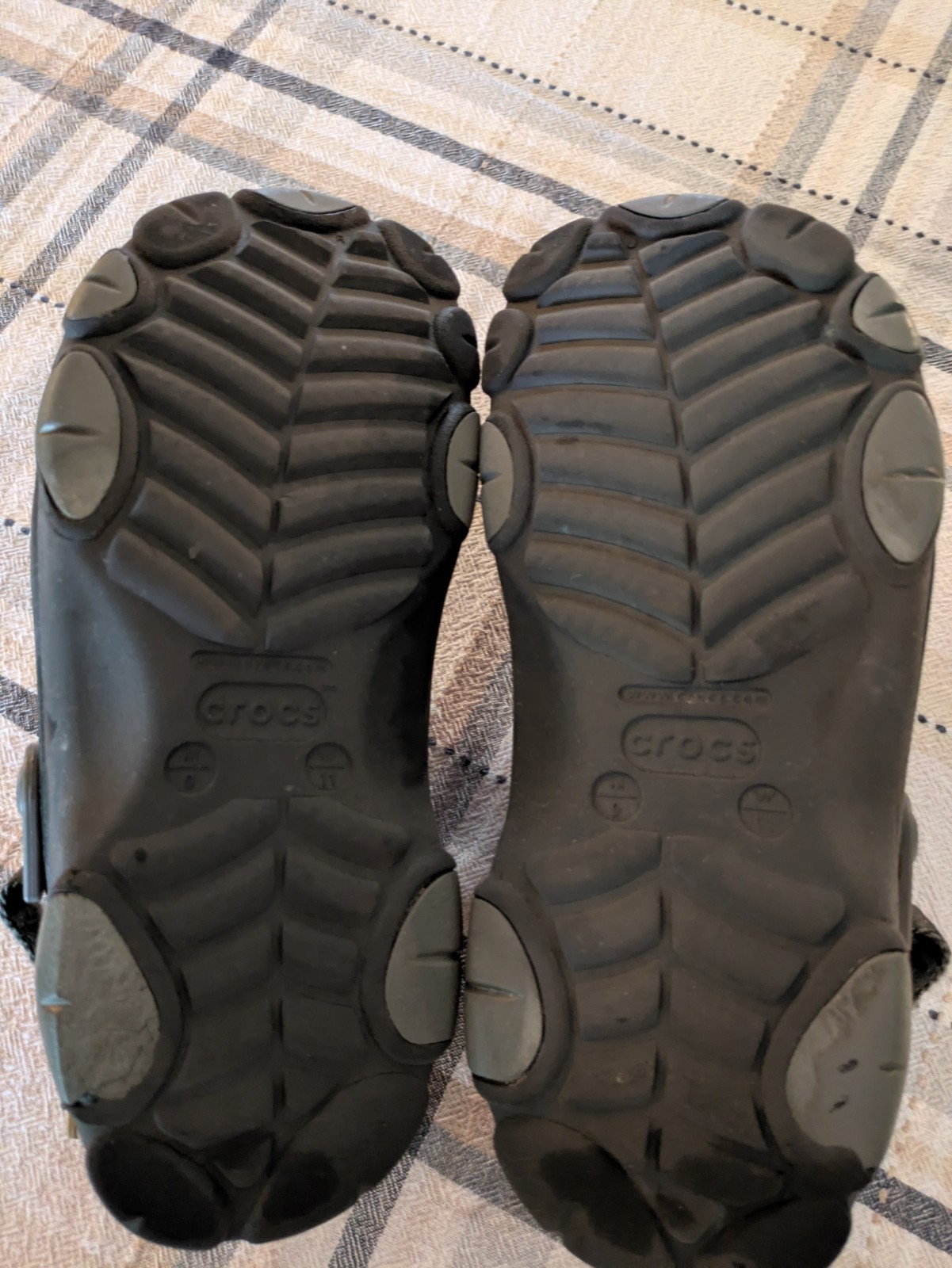 Crocs All-Terrain Clog Unisex M9 W11 Black Rugged Adjustable Strap Comfort