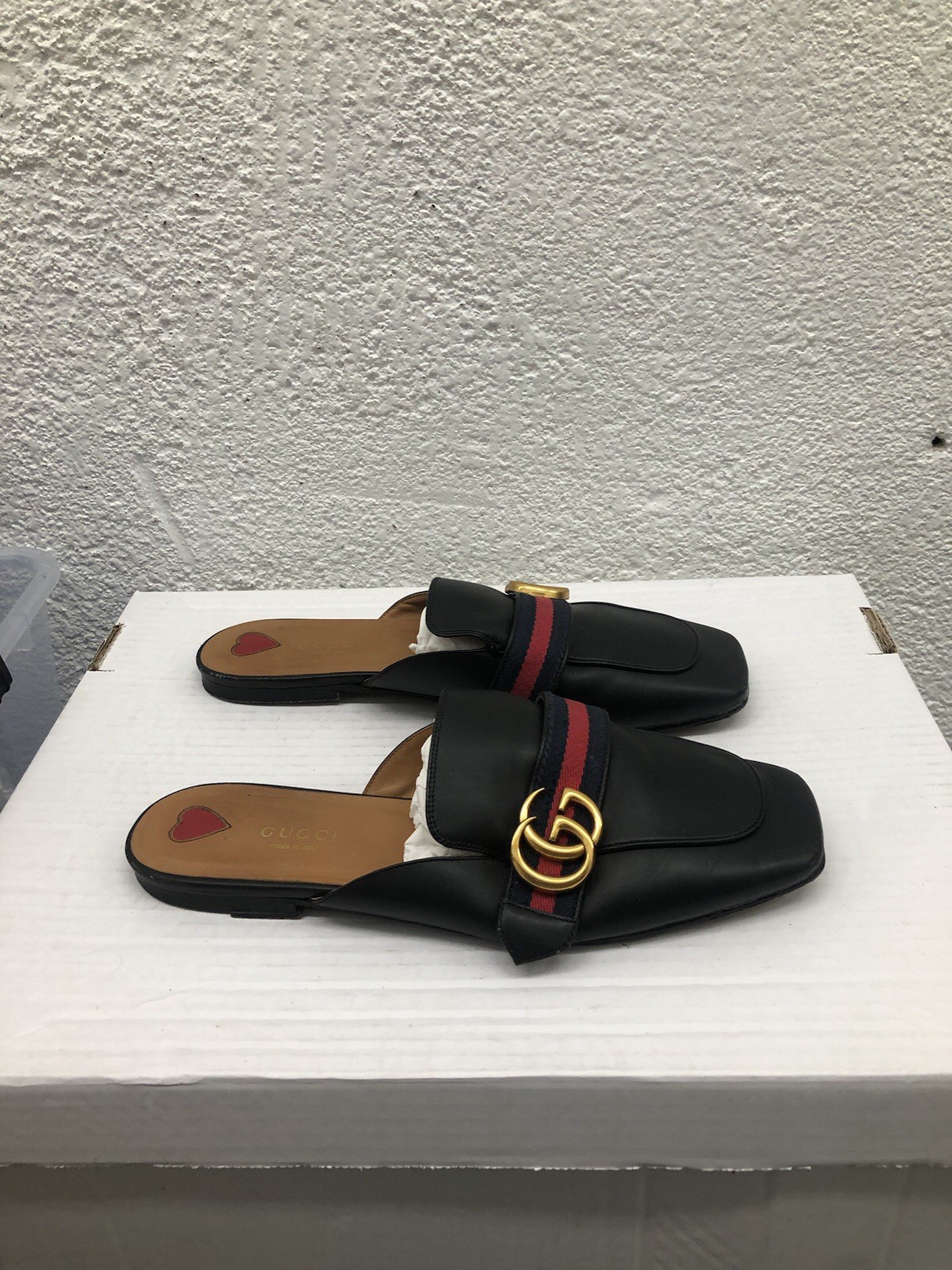 GUCCI Black Princetown Marmont Leather Loafers 10 US 40 EU L451