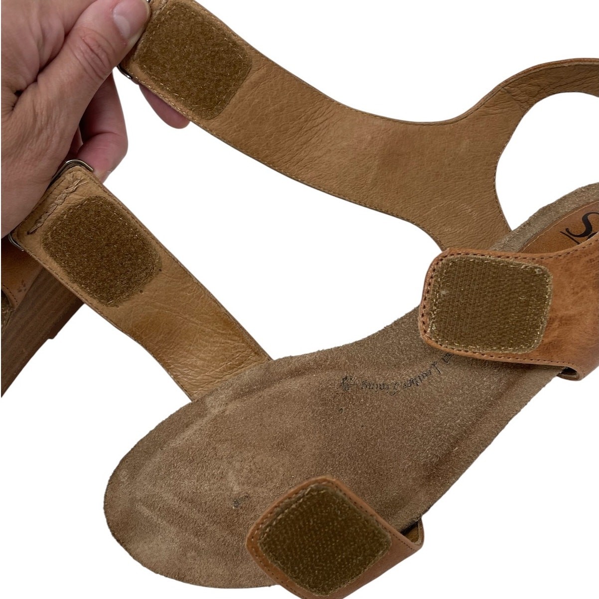 Sofft Verdi II Adjustable Leather Wedge Sandals Size 9M Boho Chic Coastal Casual