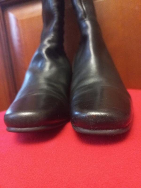 Women boots black leather 39 #4638