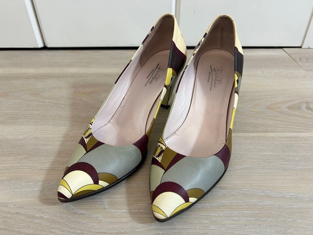 Emilio Pucci Heeled Pumps Multicolor Pointed Toe Size 36.5 Women’s From Japan