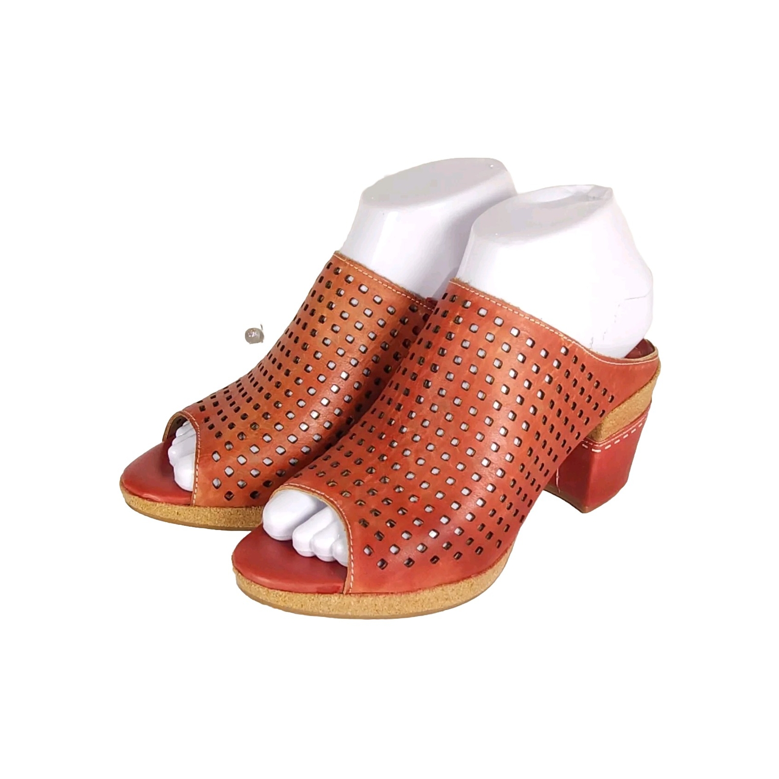 Spring Step By L’artiste Women’s Patience EU36 US 5,5 Red Leather Mule Sandals