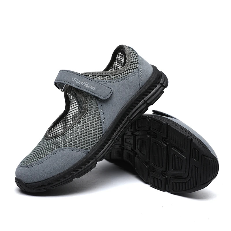 Women’s shoes breathable summer shoes mesh casual Hook and Loop shoe