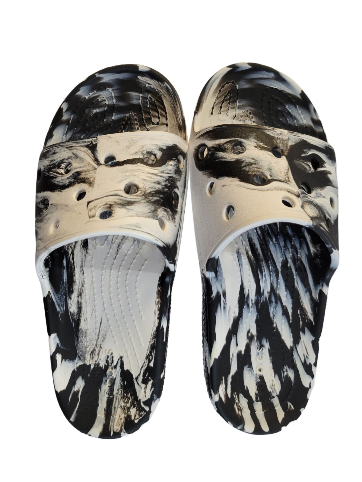 Crocs Unisex-Adult Classic Slide-Seasonal Graphics Marble Tie Dye Women 9 Men 7