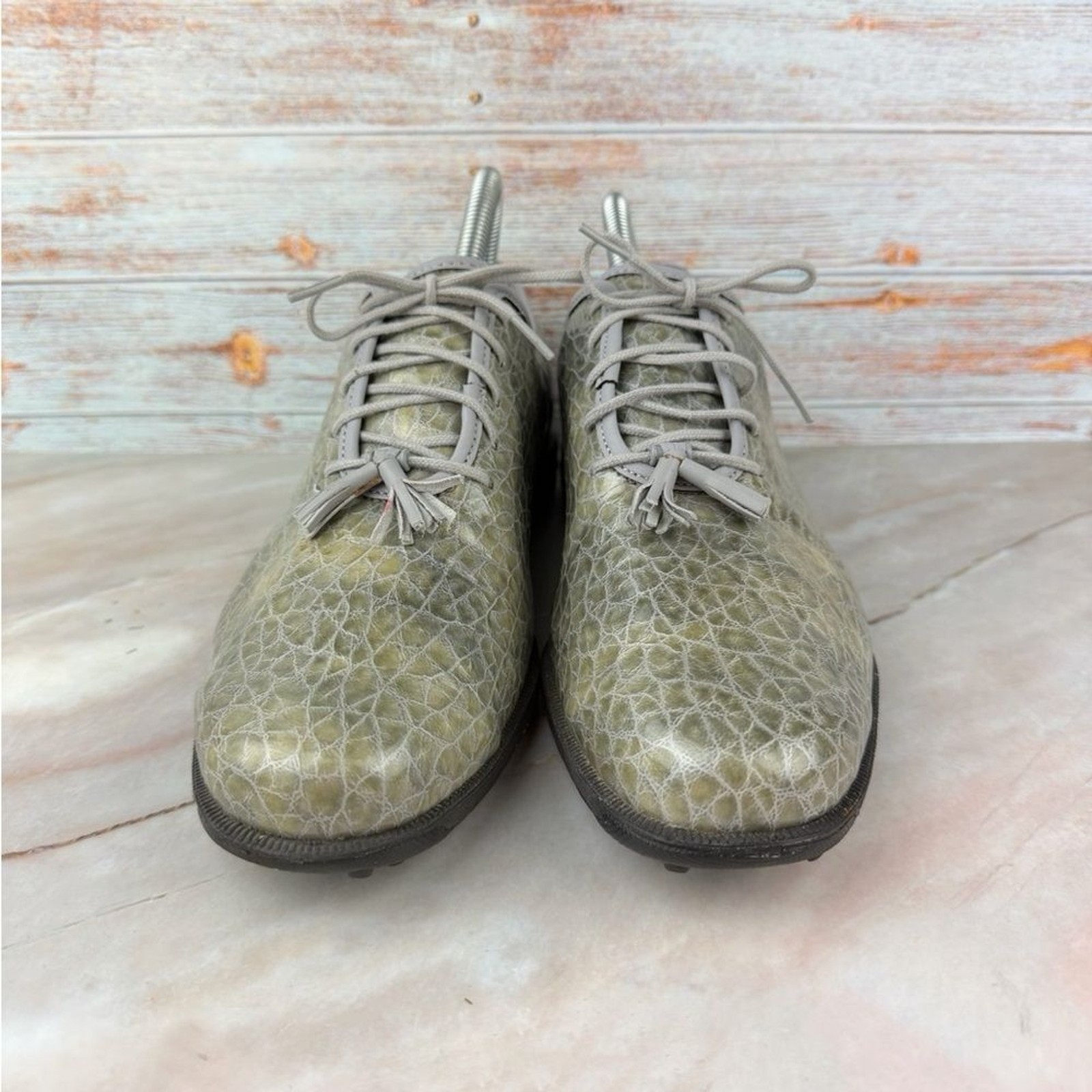 FootJoy Women’s Tailored Collection Golf Shoes Size 8 Spikeless Metallic Lizard