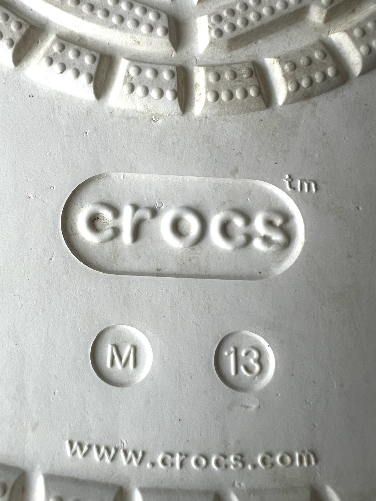 Crocs Bayaband Clog White Navy Logo 205089-126 Men’s Size 13 EUC Fast Shipping