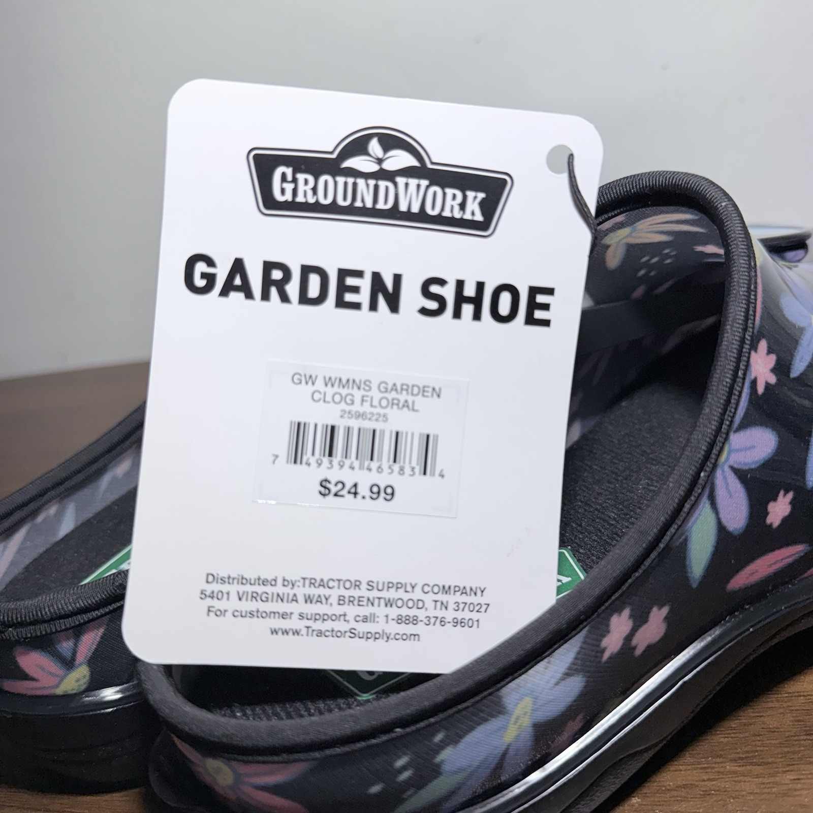 NWT GroundWork Waterproof Garden Clog Women’s Sz 8M Garden Shoe Floral Print