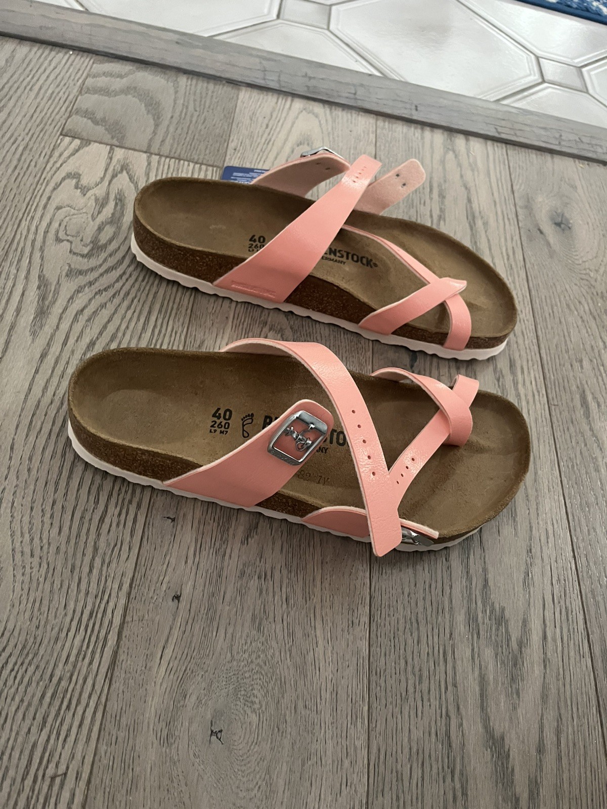 Birkenstock Mayari Coral Peach Regular Fit Size 9 Women EU 40
