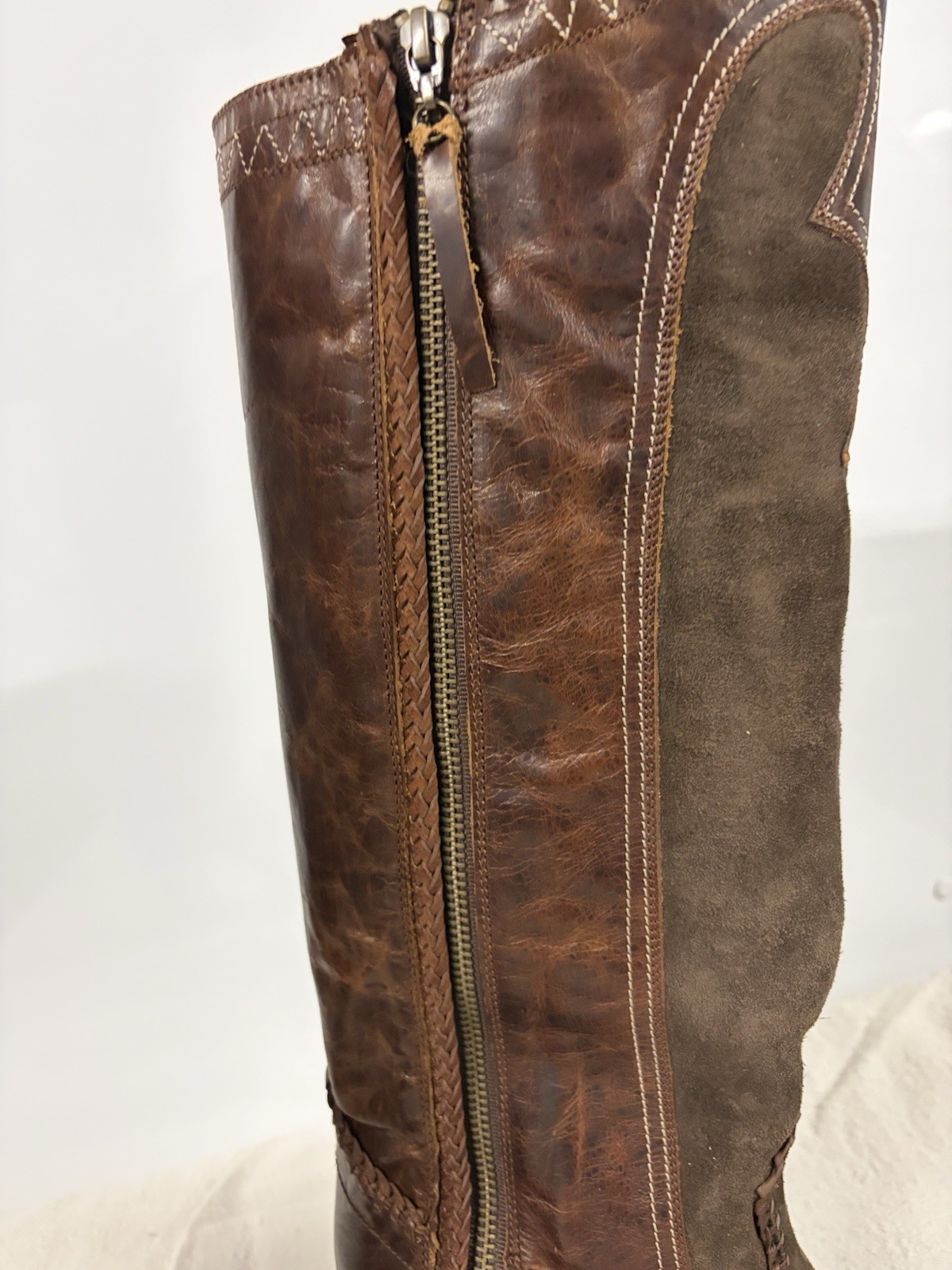 Old Gringo VaqueroLeather Western Knee-High Boots Pointed Toe Block Heel Zip 9