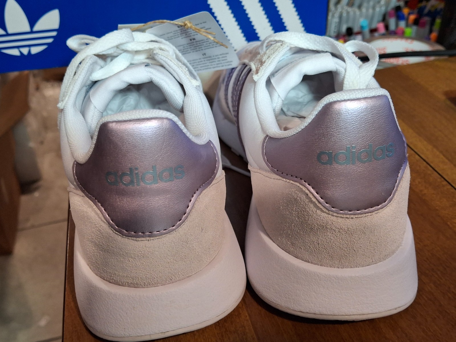 ADIDAS RUN 60S 2.0 GX1713 WHITE/CREAM SILVER RUNNING SHOES 10
