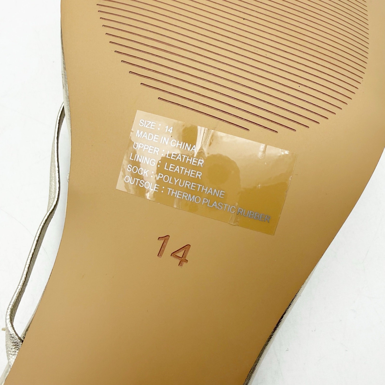 FARYL by Farylrobin Womens Aria Heel Sandals US 14 Gold Vegan Leather EUC