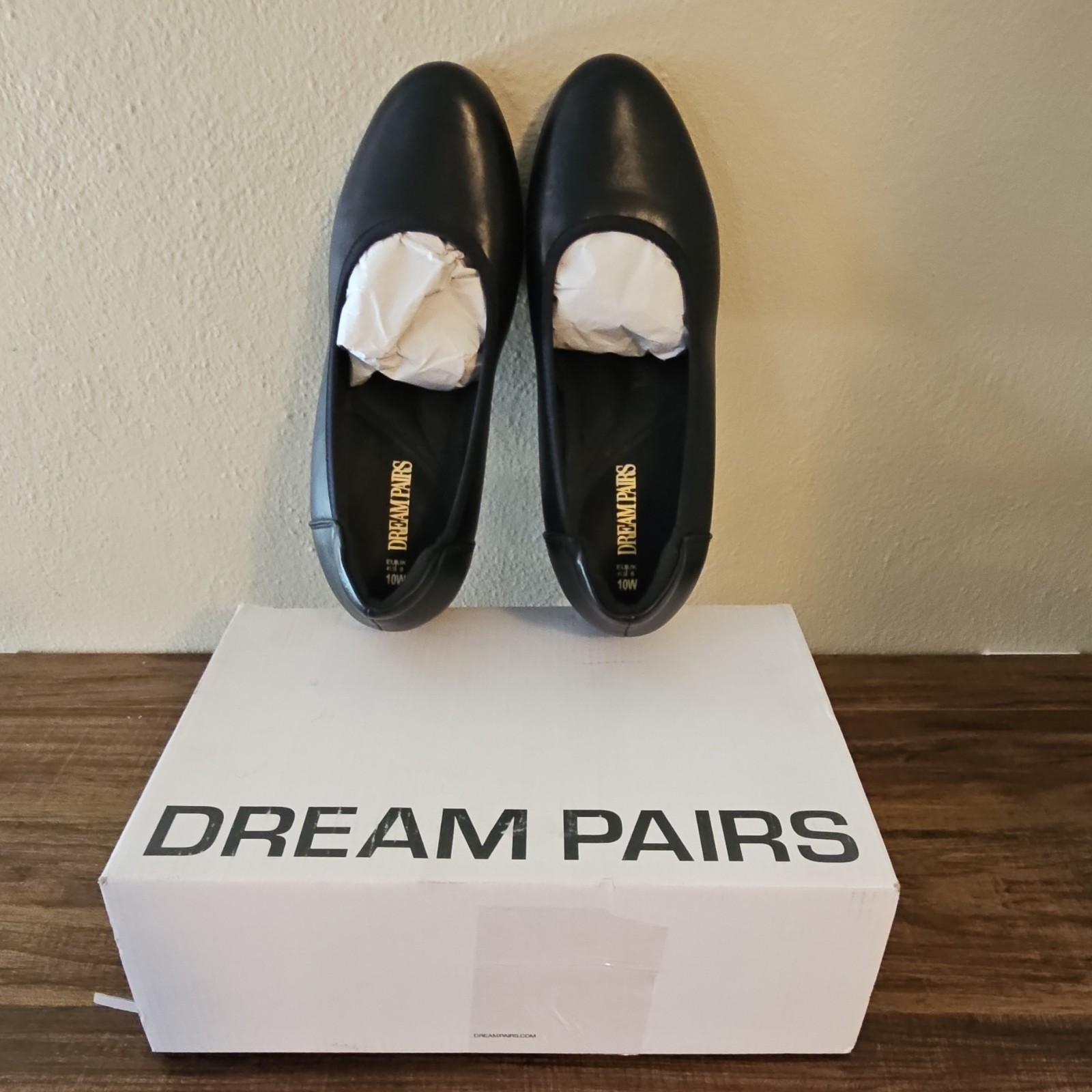 Dream Pairs Womens Black Chunky Block Heel Lug Sole Pumps Size 10 Wide 10W