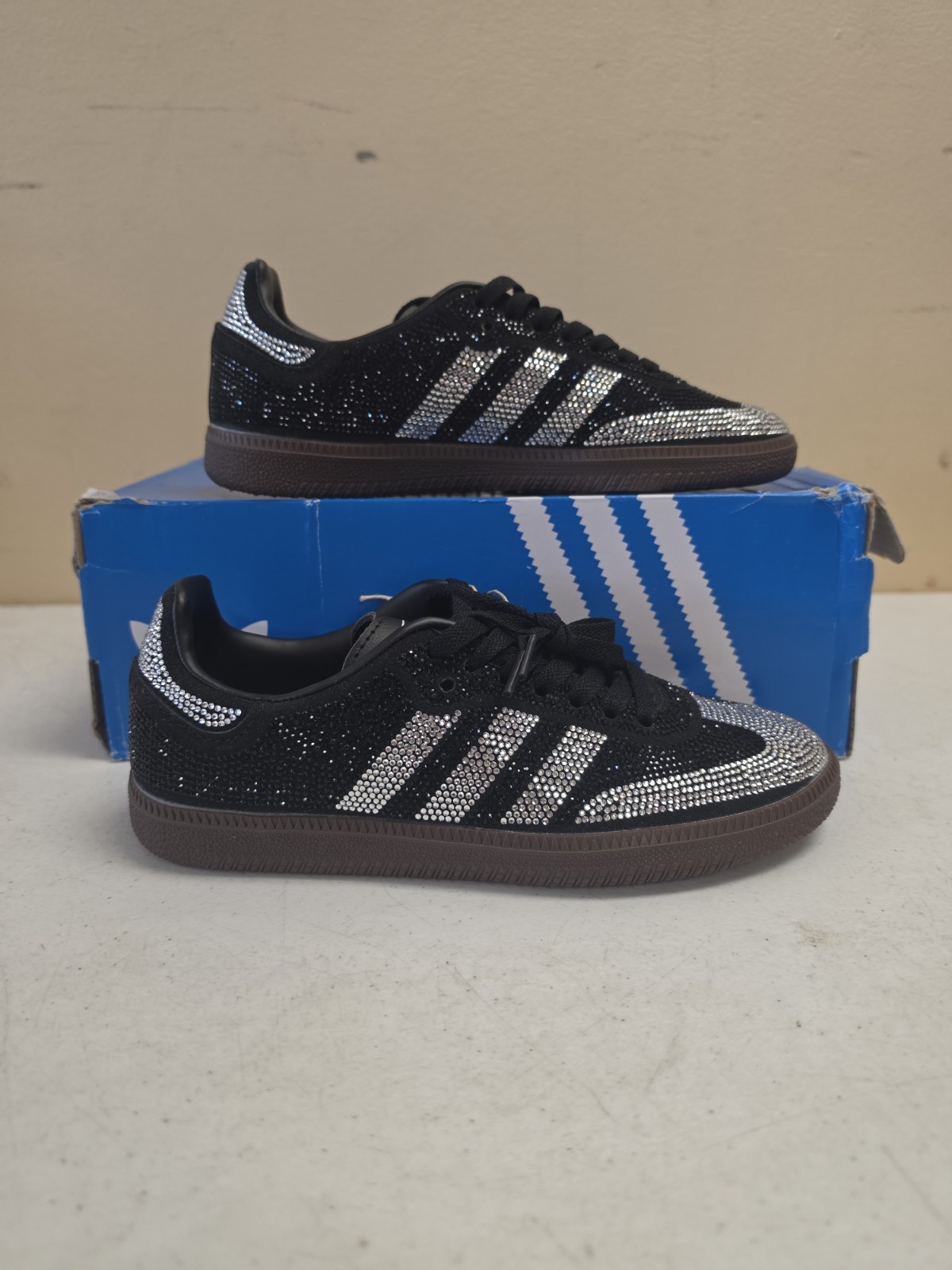 adidas Samba OG Rhinestone Black Silver Women’s Size 6- IH9052