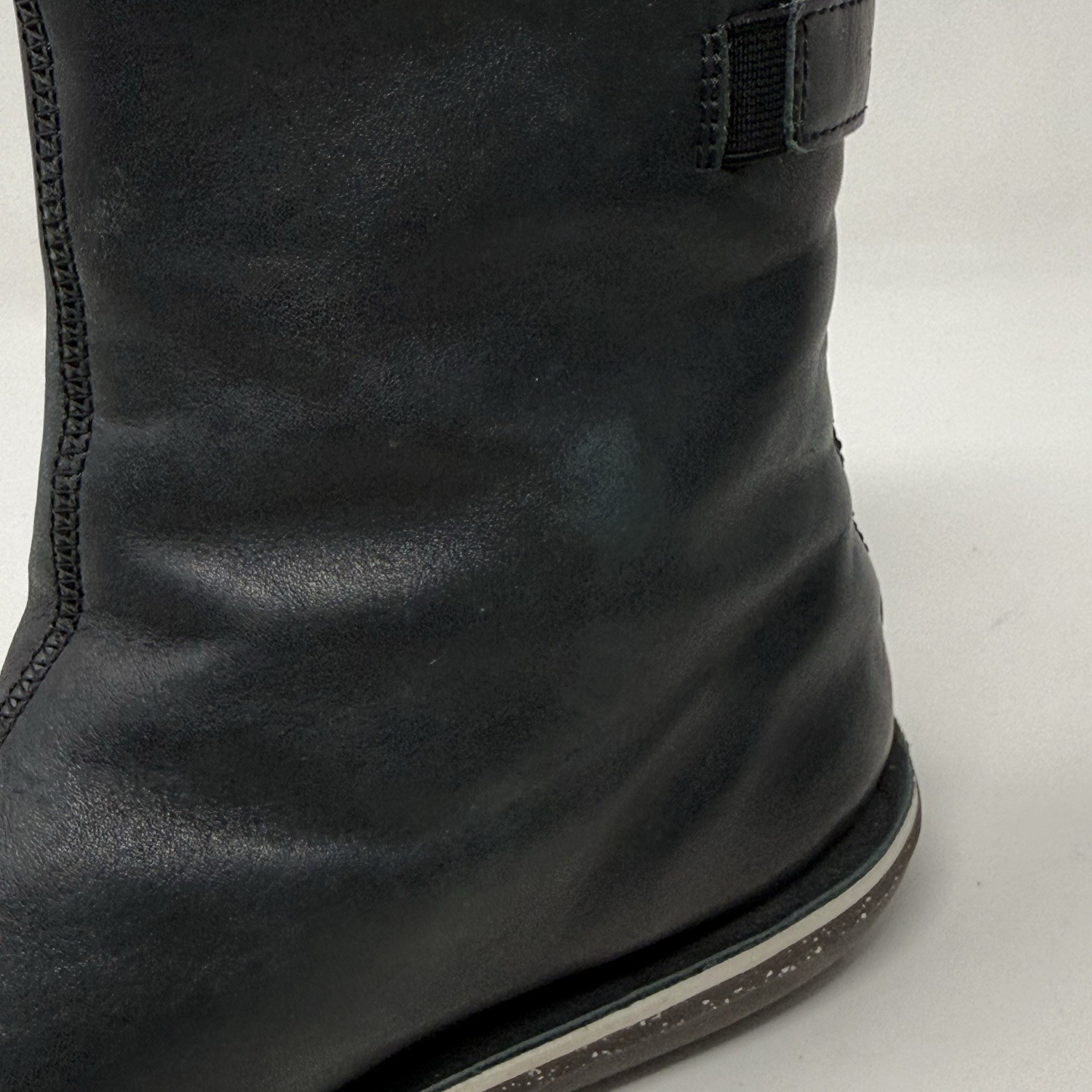 Camper Beetle Boots Womens 8.5 EU 39 Black Leather Hipster Bohemian Minimalist