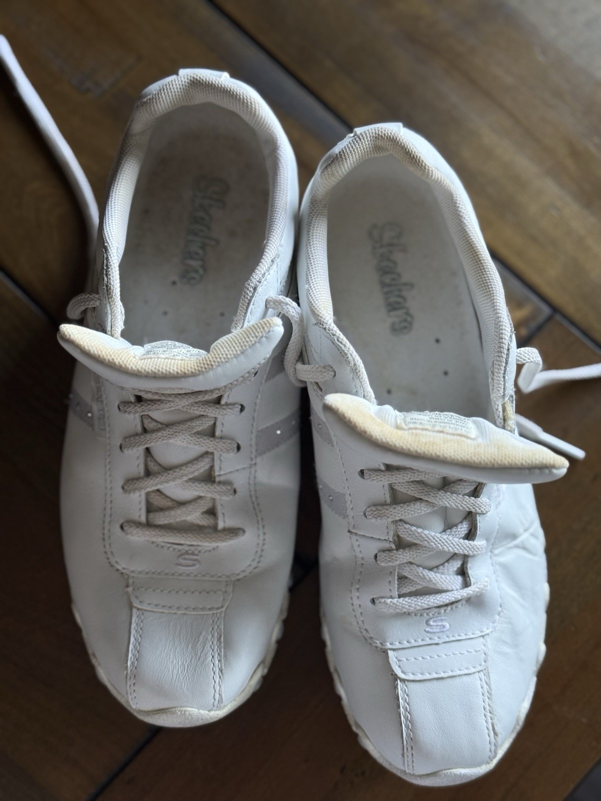 Vintage Skechers White & Silver Bling Dance Cheerleading Gymnastics Band – 7.5