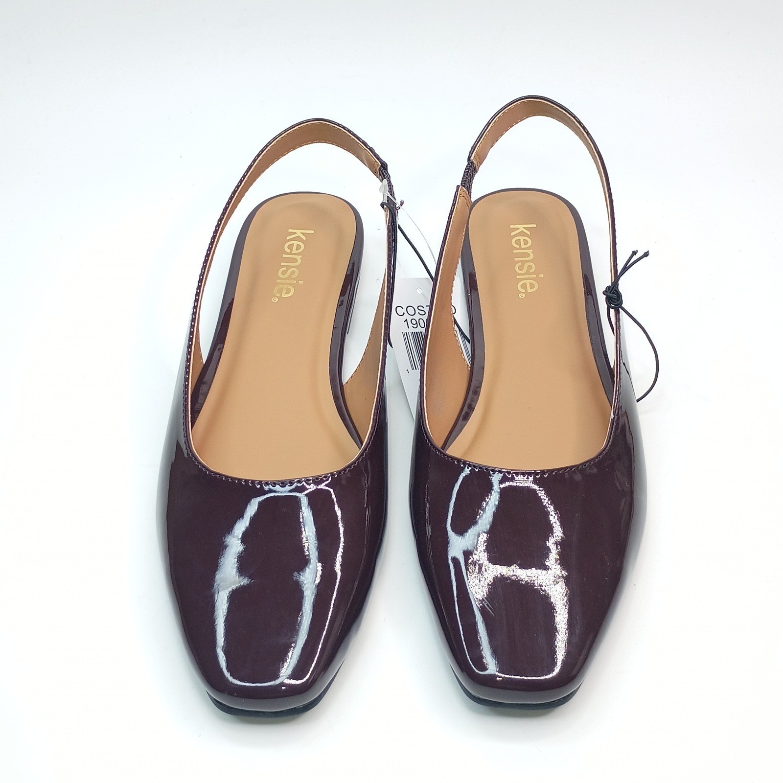 Kensie Felice Slingback Flats Women Size 7 Red Patent Leather Look