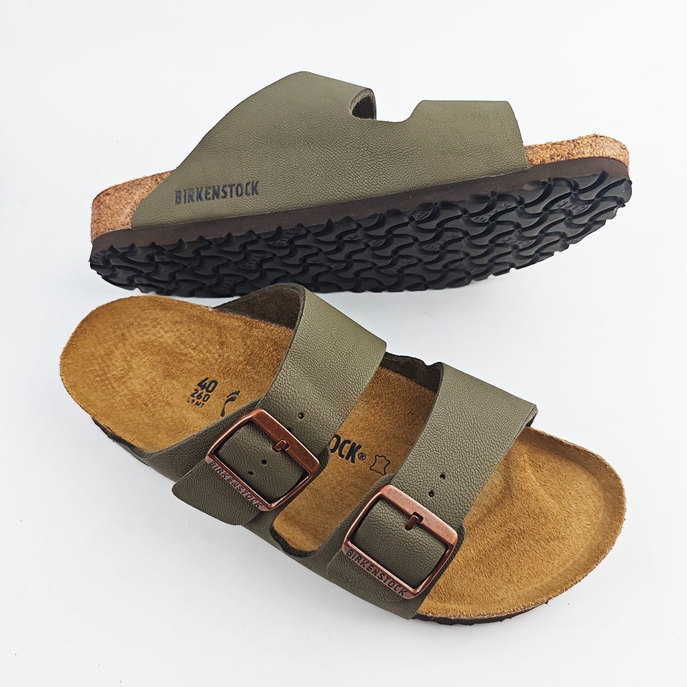Birkenstock Arizona Stone Birkibuc Leather Unisex Sandals Size EU 37-45