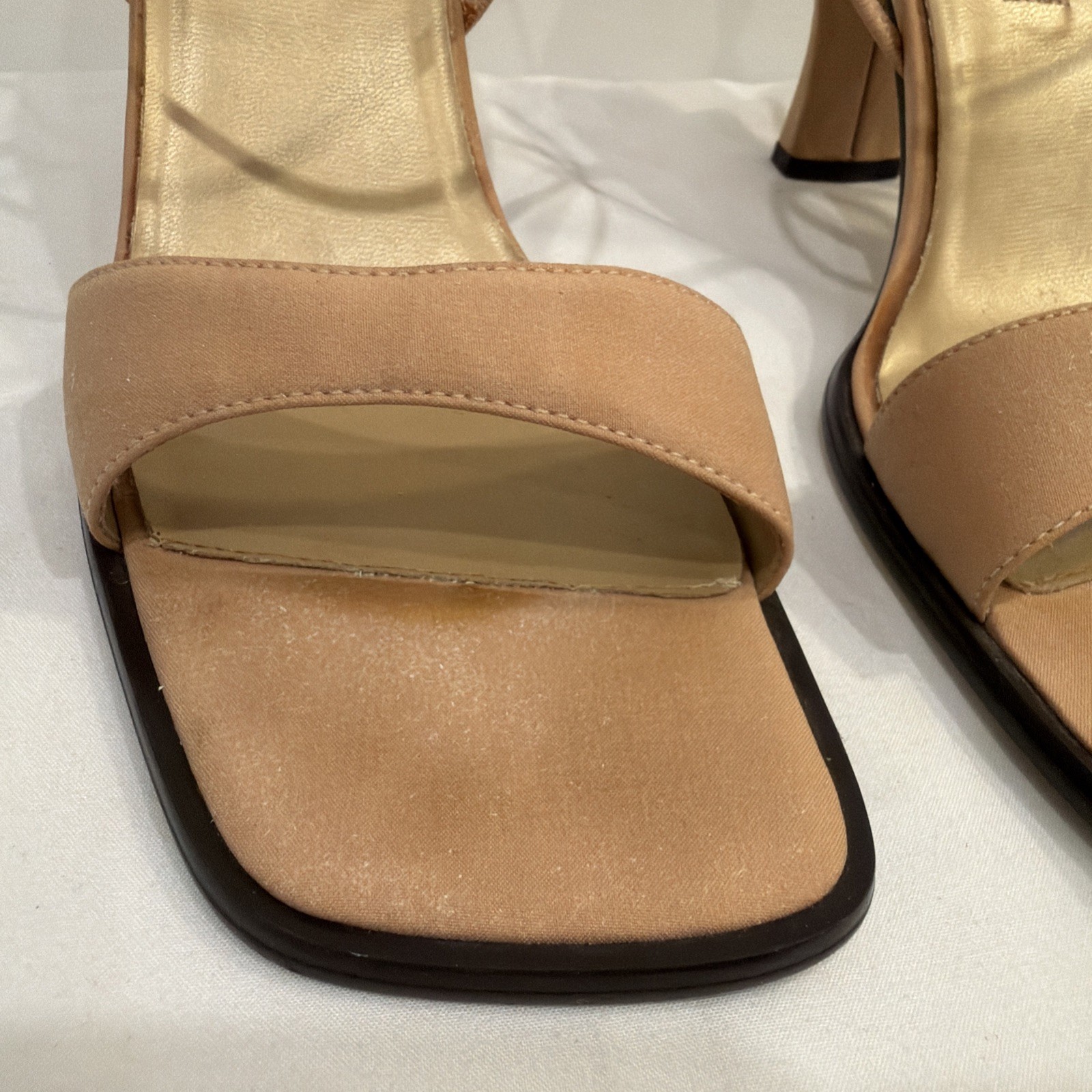 Ann Marino🌺Women Sandal/Heel/Trendy/Slip~On/Cocktail/Prom/Nude/Formal/Sz 10m💥