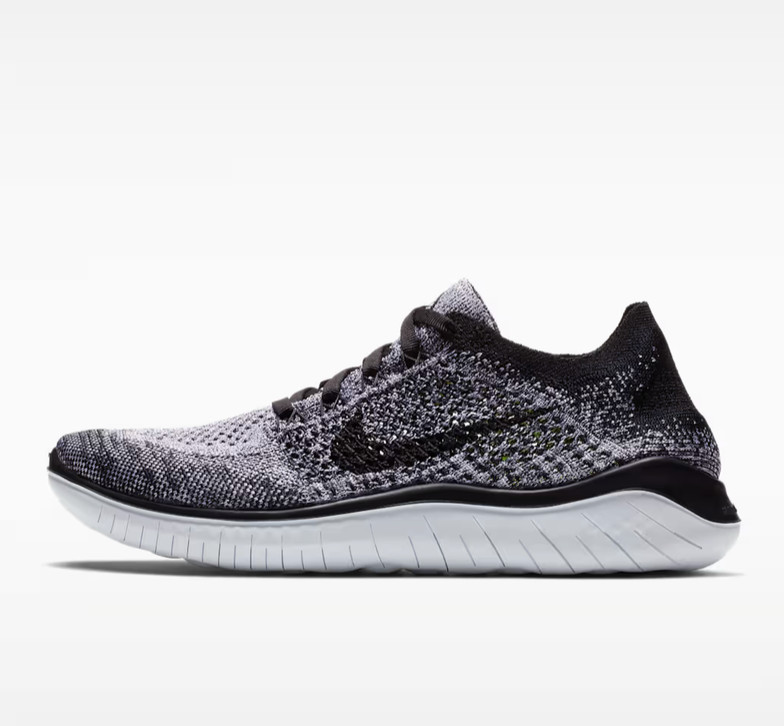 Women’s NIKE FREE RN FLYKNIT WHITE/BLACK NEW 942839 101