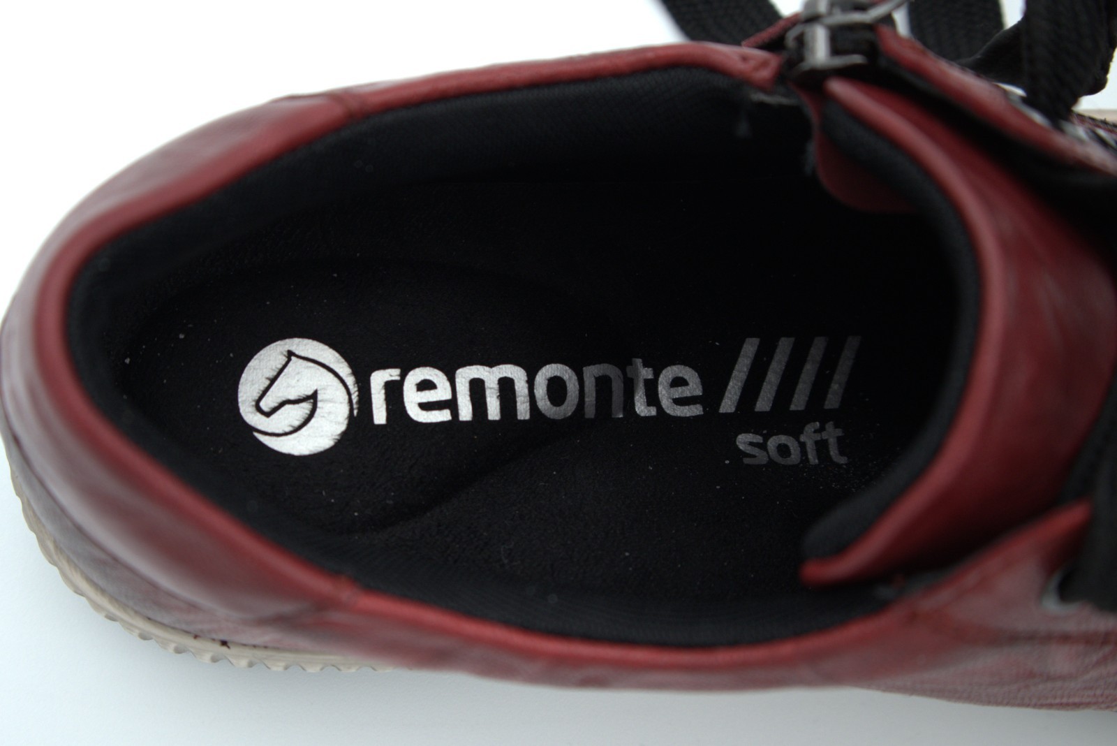 Remonte Maditta 00 Leather Sneakers Red EU 37 US 6–6.5 Women Lace-Up Side Zip