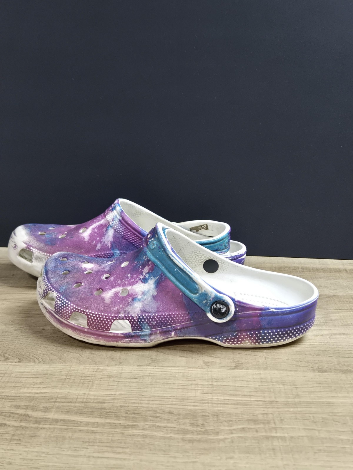 Crocs Shoes Womens Size 7-9 Multicolor Tie Dye Classic Clog Slip On Casual
