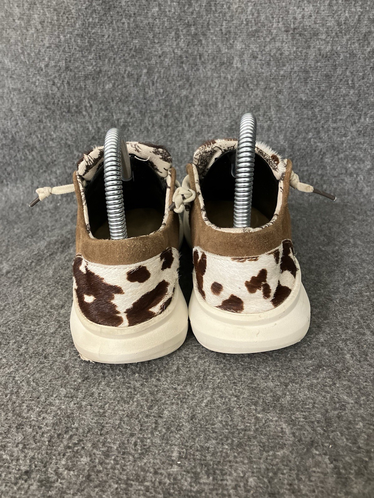 Ariat Hilo Cow Hair Fur Shoes Women 6.5 Ginger Suede On Casual Slip On Cowhide