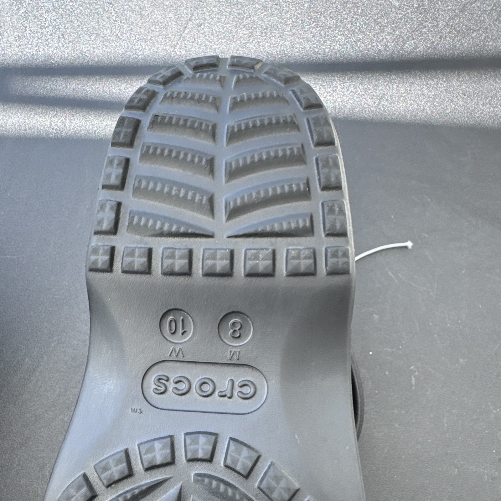 Crocs Women’s Black Mary Jane Platform Sandals Buckle Strap Plastic Logo