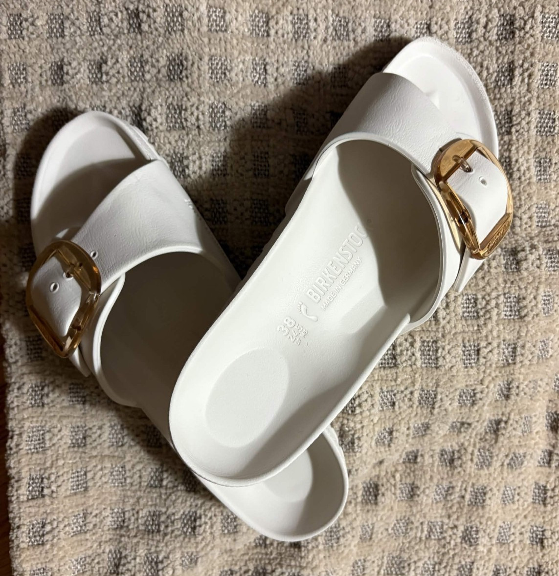 Birkenstock Madrid EVA Big Buckle Waterproof Slide Sandals White – Size EU 38