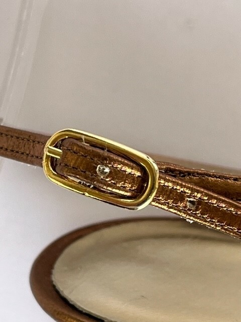 Vintage oscar de la renta Womens 8.5B Bronze Braided Heels