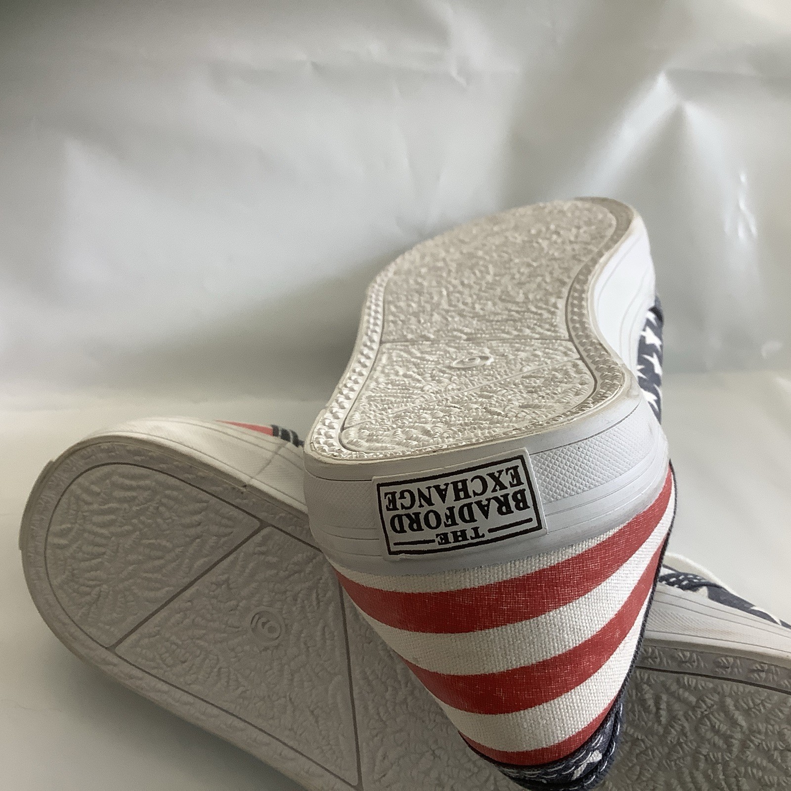 Bradford Exchange USA Charm American Pride Flag Shoe Sneakers Womens Size 9