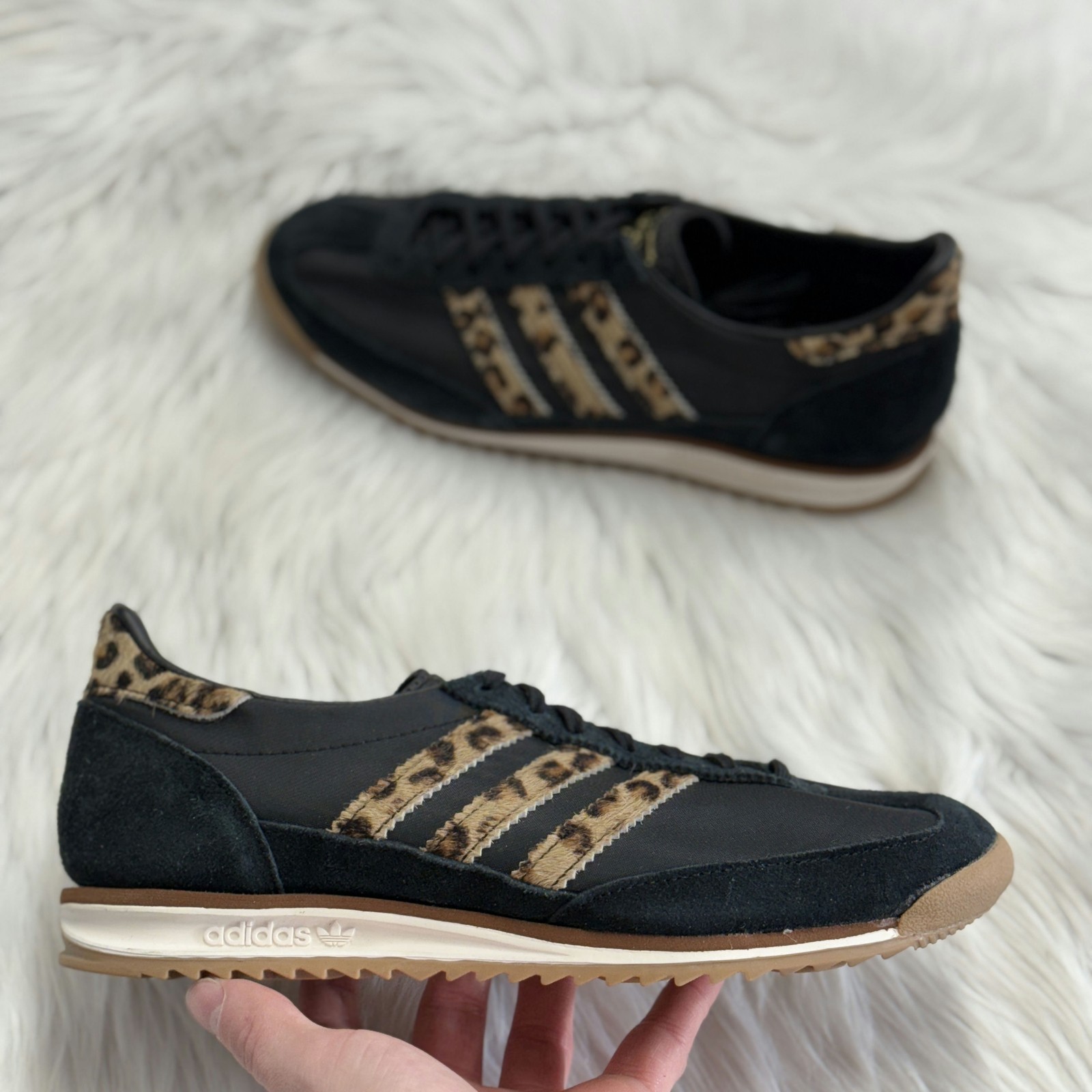 Adidas SL 72 OG Leopard Black Gum Womens JR1640 NEW Multi Sz