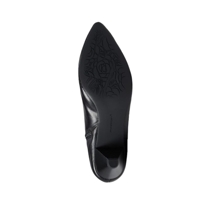 Rockport Women’s Milia V Leather Pointed Toe Booties Black Size 7 1/2