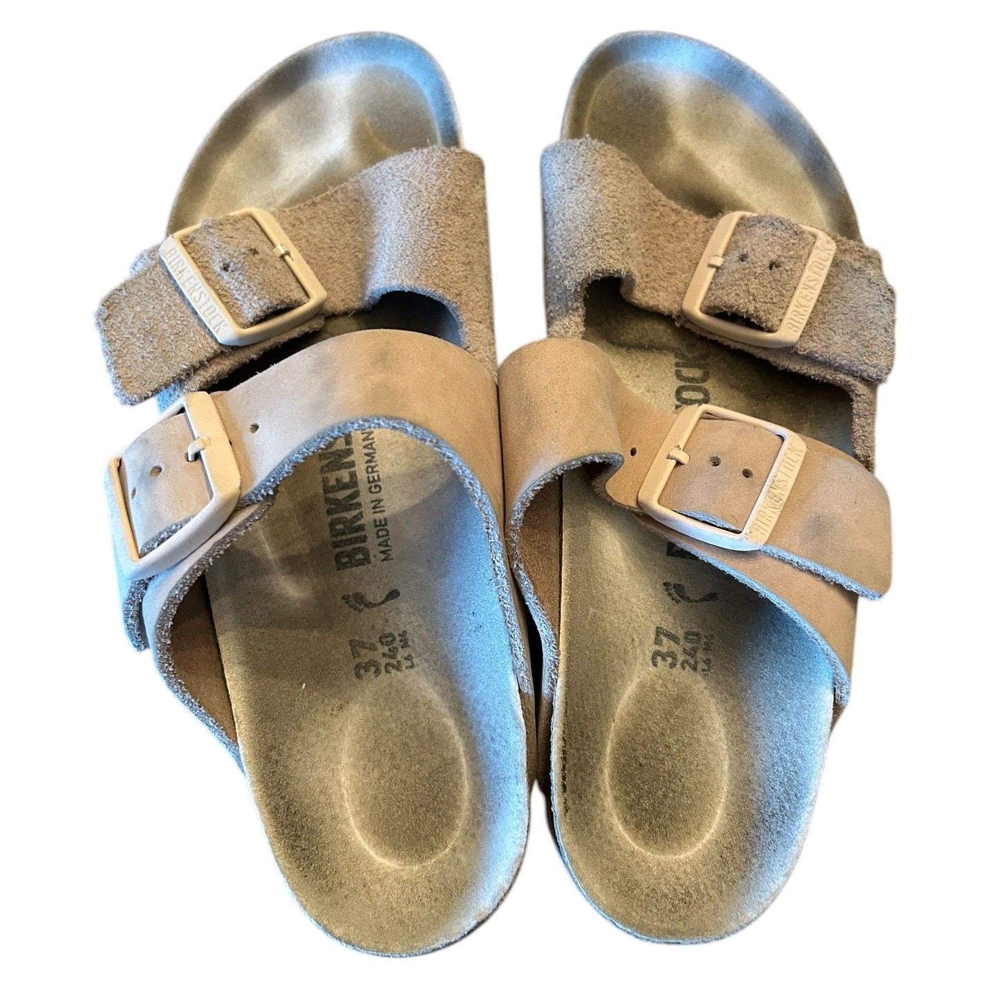 BIRKENSTOCK Women’s Arizona Sandals EU 37 US 6 6.5 Pink Light Rose Suede Nubuck