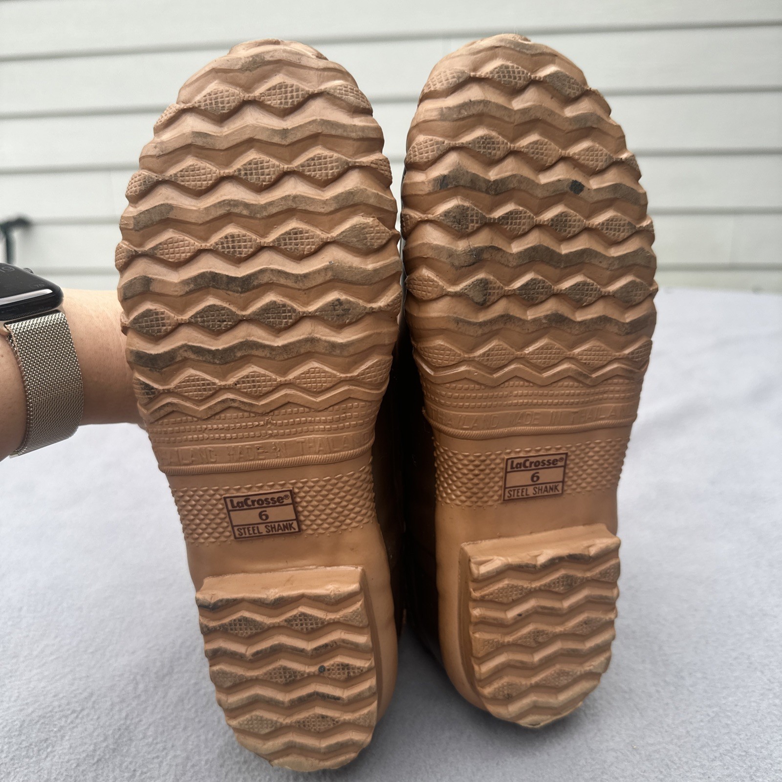 Lacrosse Trekker Duck Boots Mens 6 Womens 7.5 Steel Shank Waterproof