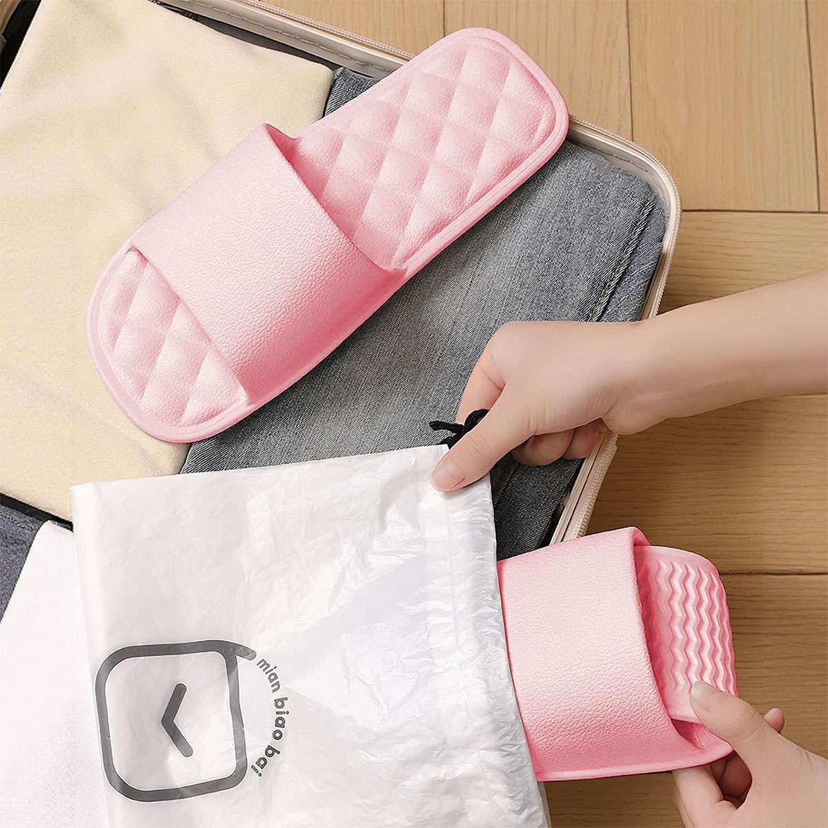 Non Slip Shower Plastic Slippers Couple Unisex Indoor Hotel Bathroom Sandals EVA